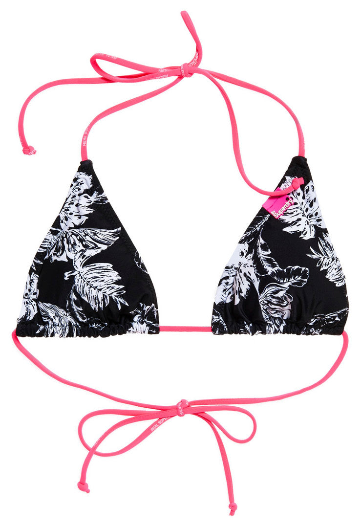 Sutien de baie Banana Leaf Tri Bikini Top Negru-Alb