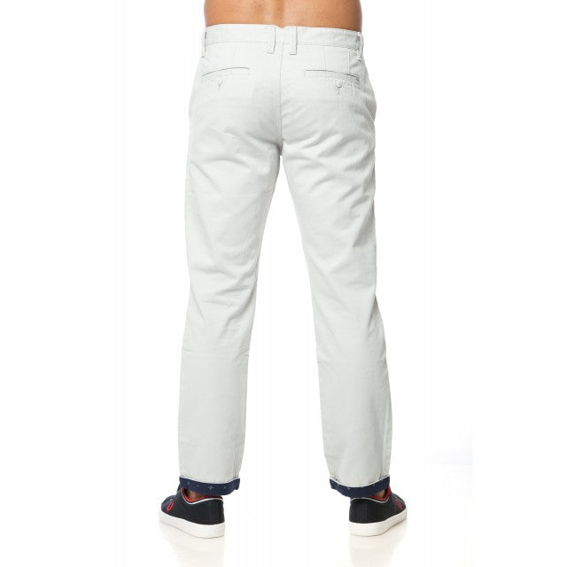 Pantaloni chino albi pentru barbati Excerpt Chino Cuff