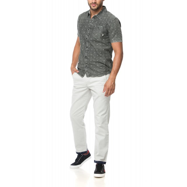 Pantaloni chino albi pentru barbati Excerpt Chino Cuff