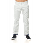 Pantaloni chino albi pentru barbati Excerpt Chino Cuff