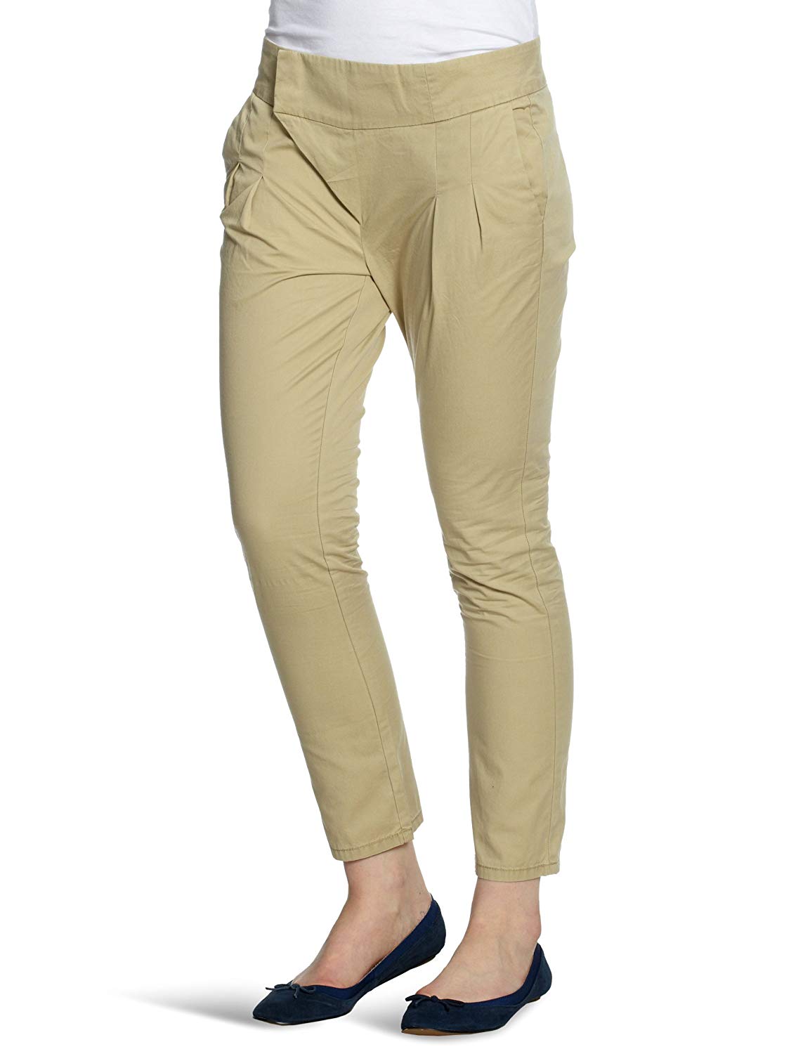 Pantaloni Pretty In Pleats Bej