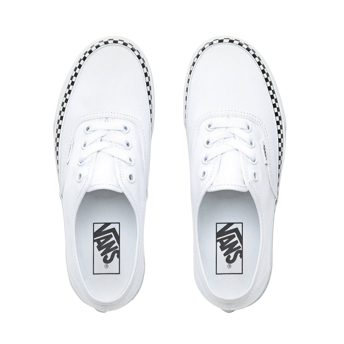 Tenisi Authentic (Checkerboard Foxing) Alb