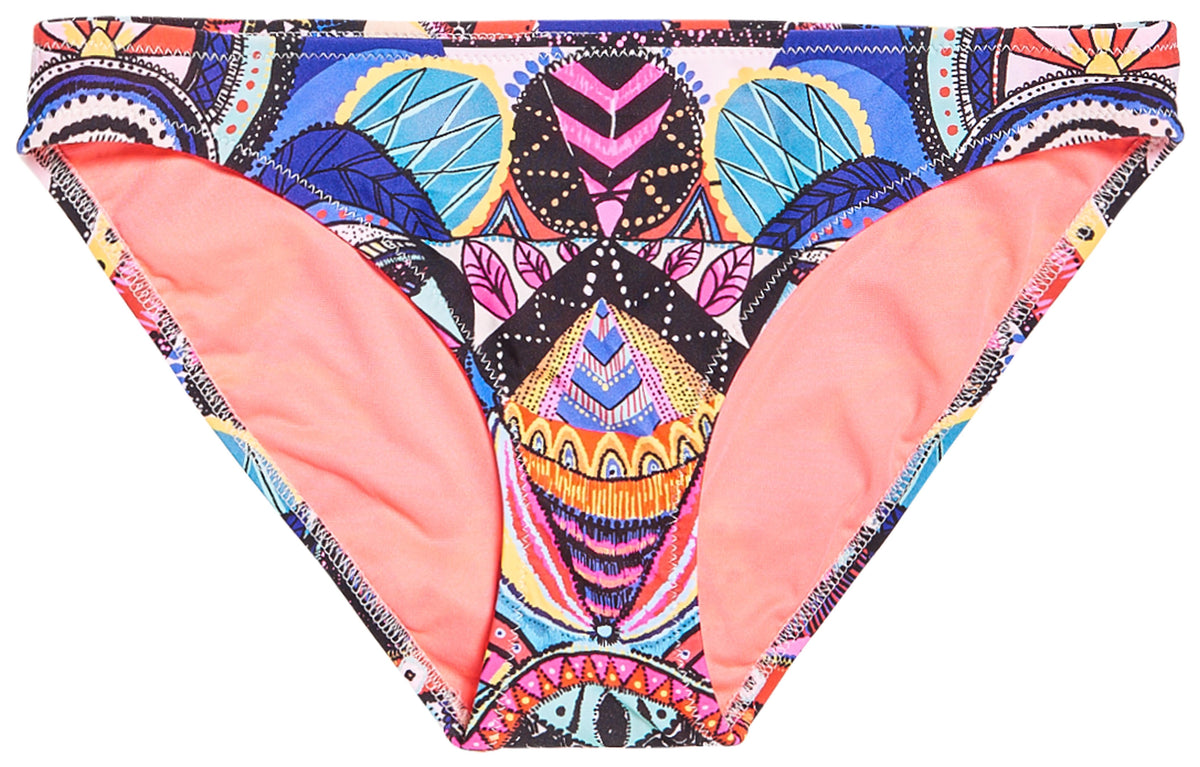 Slip de baie Neon Tribal Bikini Bottom Multicolor
