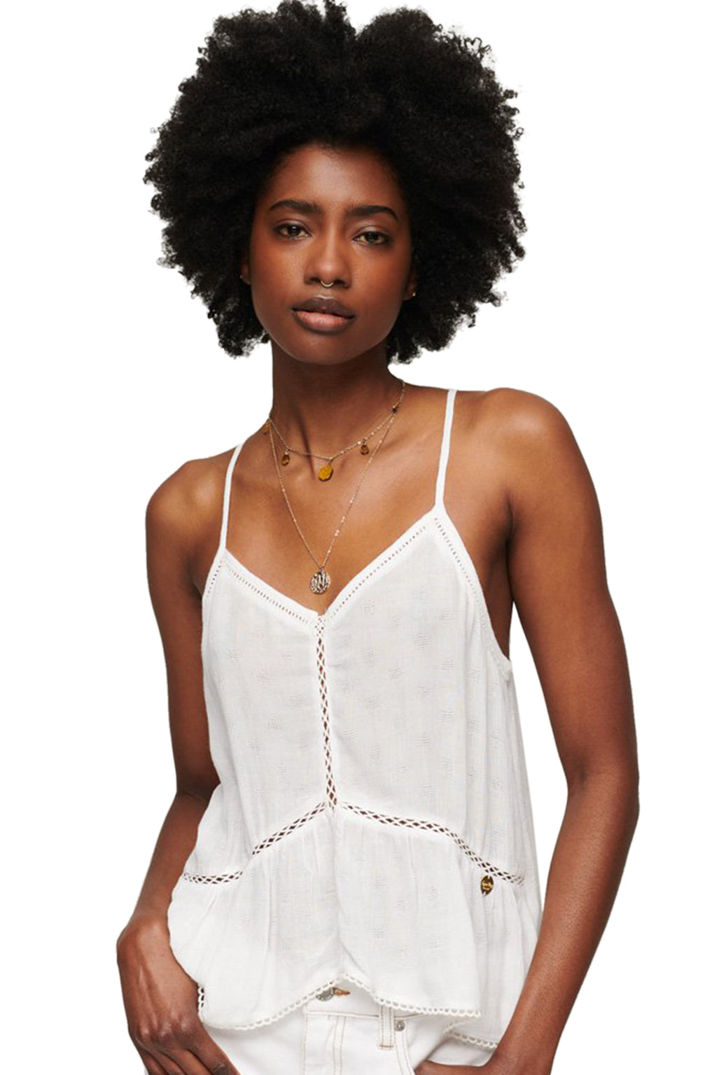Top alb Superdry Tanktop