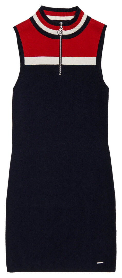 Rochie Mini Edit Zip Knit Albastru