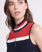 Rochie Mini Edit Zip Knit Albastru