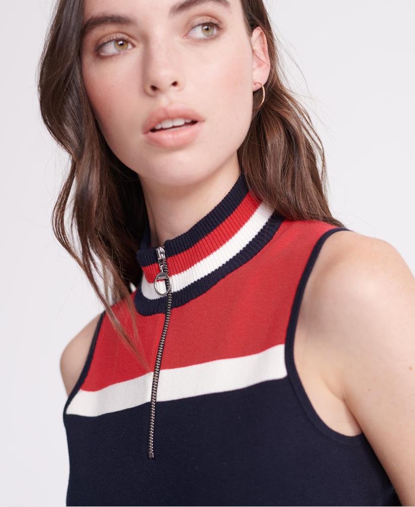 Rochie Mini Edit Zip Knit Albastru