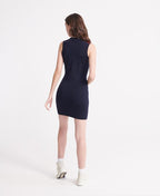 Rochie Mini Edit Zip Knit Albastru
