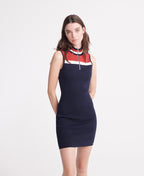 Rochie Mini Edit Zip Knit Albastru