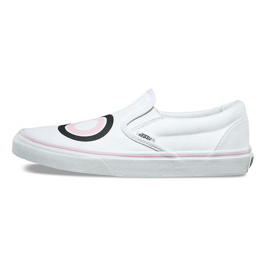 Tenisi albi Vans Slip-On OMG (Sayings)