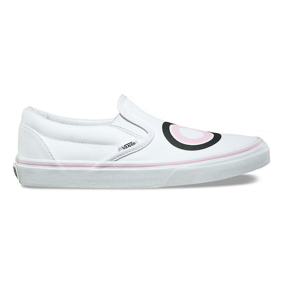Tenisi albi Vans Slip-On OMG (Sayings)