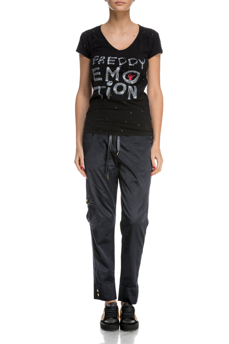 Tricou negru pentru femei Freddy