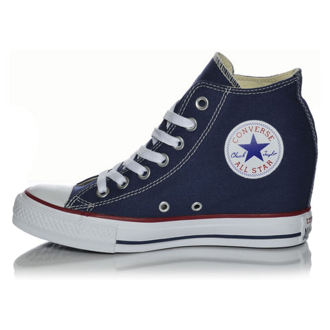 Tenisi albastri cu talpa inalta Converse Chuck Taylor All Star 