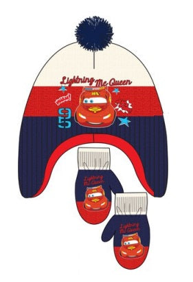 Set caciula si manusi copii Cars Disney Albastru inchis 0-4 ani