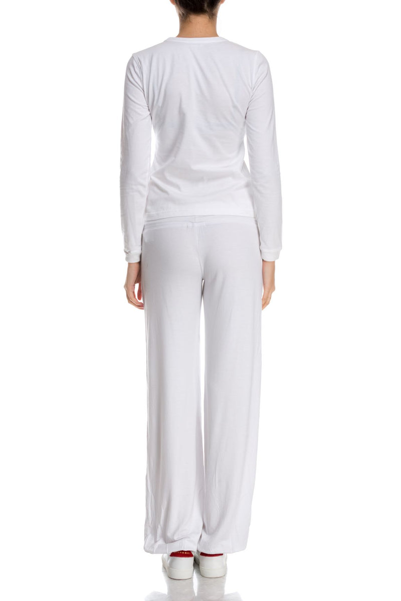 Bluza alba casual Freddy