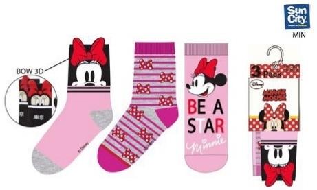 Set sosete de copii roz Minnie Disney