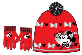 Set cu caciula si manusi pentru copii Minnie Mouse Disney