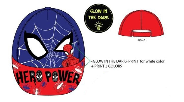 Sapca albastra din bumbac pentru copii Spiderman Marvel-1