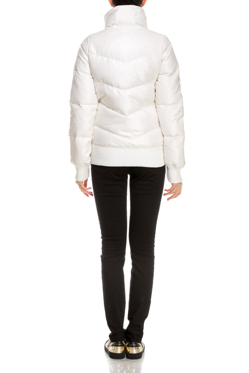 Jacheta alba matlasata Adidas Originals