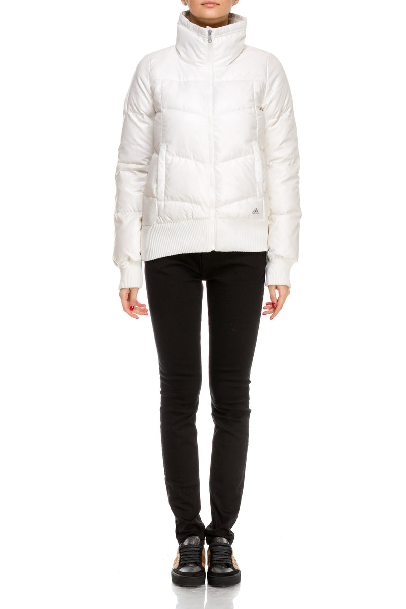 Jacheta alba matlasata Adidas Originals