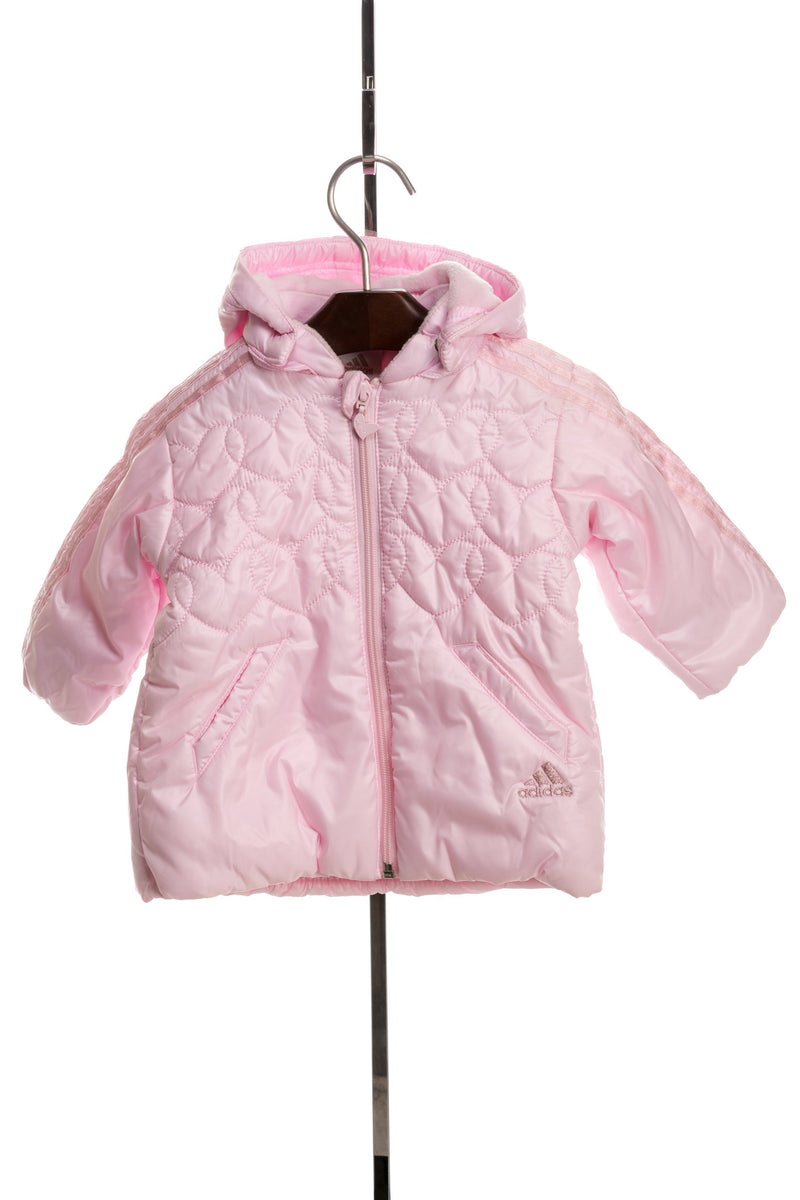 Geaca roz de copii Adidas
