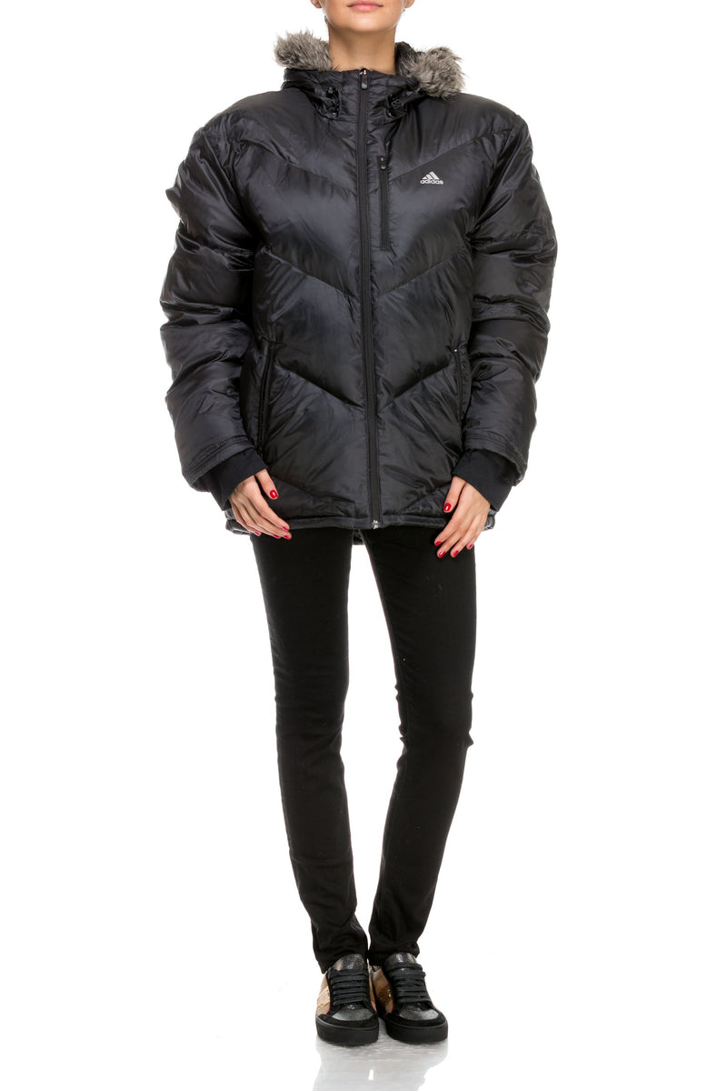 Geaca de fas neagra pentru barbati Adidas