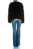 Cardigan de lana si Mohair cu Franjuri Dkny