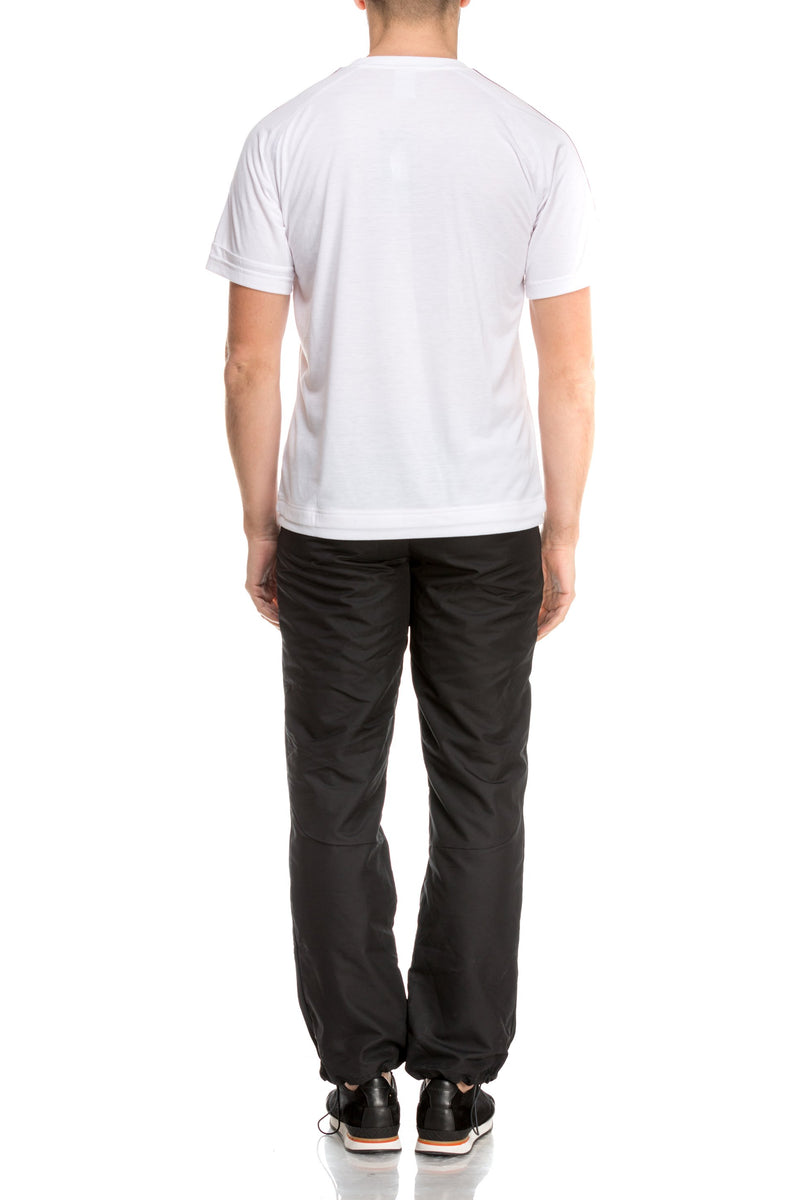 Tricou alb cu dungi Adidas