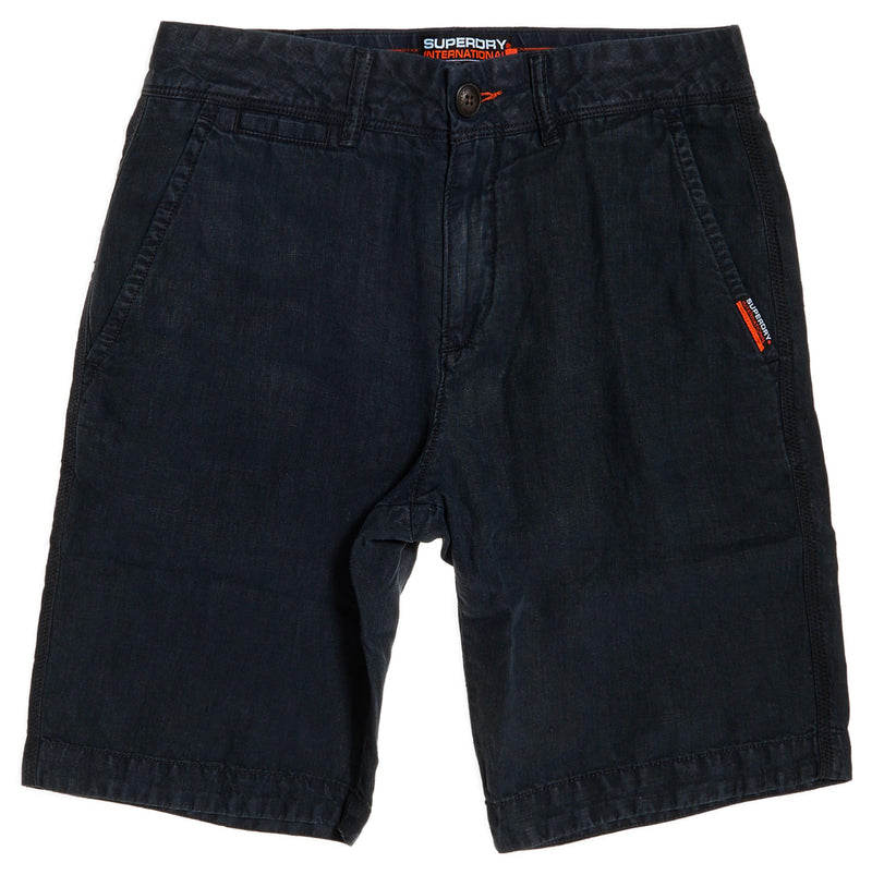 IMBRACAMINTE BARBATI SUPERDRY Pantaloni Scurti International Linen Chino Short Albastru - vgeneration.ro