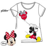 Tricou alb din bumbac pentru copii Minnie Disney